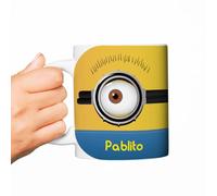Transparent Gift Taza Personalizada con Nombre Infantil Minions. Regalos Originales para Niños, Niñas. Tazas Infantiles Plástico. Regalos de Vuelta al Cole, Cumpleaños. Tazas Personalizadas con Nombre