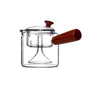 Transparent Glass Tea Kettle Heat Resistant 410ml for Drinking at Home or Office