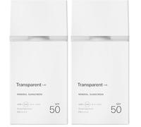Transparent Lab Mineral Sunscreen - Protección solar con filtros físicos (Paquete de 2)