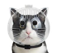 Transparent Pet Muzzle - 5inch Cat Bubble Muzzle | Small Dog Hood | Abs Hood for Cats - Protective Cover Designed to Prevent Biting While Full Face Visibility for Grooming Nail Trimming Vet Visits