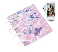 Transparent Photo Organizer, Acrylic Clear Storage Binder, Twenty Inner Pages Visible Display, Journal Tape Small Accessories Collector, Administrative Staff Project Managers