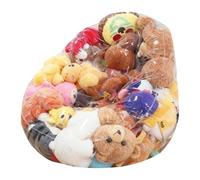 Transparent Plush Toy Storage Bean Bag Chair Cover | PVC Waterproof 240-270L Large Capacity 70x80x53cm | Kids Room Organizer Toy Storage Bag for Nursery Bedroom Playroom, Easy Clean Stuffed Animal