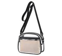 Transparent Sling Bag, Adjustable Shoulder Pack, 9.25in Clear with Detachable Strap, Travel Accessory for Outdoor and Beach Events, Waterproof Bag with Modern Style, Work Commuting and Festival Use