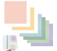 Transparent Sticky Notes - 400 Sheets Small Sticky Notes | Reusable Translucent Memo Pad 3 X 3 Inch | Self-Adhesive Clear Stickies N0tes | 50 Sheets Per Pad, 6 Colorful Pads | 2 White Scratch Pads