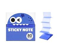 Transparent Sticky Pull Out Sticky Notes,Cute Monster Pattern Sticky Note (blueberry)