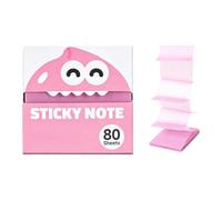 Transparent Sticky Pull Out Sticky Notes,Cute Monster Pattern Sticky Note (Peach)