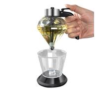 Transparent Sweetener Decanter - 9.5x15cm Crystal Body Leakproof Press Handle Vessel, Precise Release Culinary Tool | Olive Oil Condensed Milk Holder Enhancing Dining Counters Pantries
