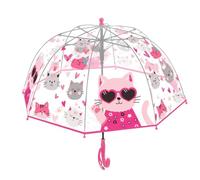 Transparent Umbrella - Windproof Kids Bubble Rain Umbrella With Hook Handle, Clear Dome Canopy For Boys And Girls Ages 2-7, Lightweight Rain Protection For Walking School Park Travel Use
