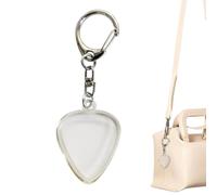 Transparent Visible Storage: The Guitar Pick Holder Keychain with its ope