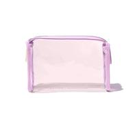 Transparent Wash Makeup Bag Travel PVC Waterproof Cosmetic Pouch Organizer Gift(Purple)