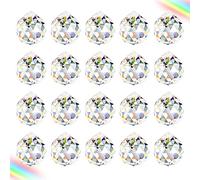 Transparente Bola de Cristal 20pcs Bola de Cristal Feng Shui Colgante Bola de Cristal Prisma para Decoración de Lámpara de Casa, Boda, Navidad 20mm