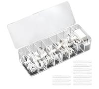 Transparente Caja Cables Organizador, Caja Organizadora Cables con 7 Sujetacables, Organizador Cables Caja, Caja de Almacenamiento de Cables, Organizador de Cabos para Guardar en Escritorio, Oficina