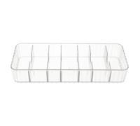 Transparente Caja Organizadora de Cables Apilable As de 7 Ranuras | Gestión Práctica para Escritorio, Acceso Cómodo, Gran Capacidad, Mantiene Ordenados Dispositivos y Accesorios
