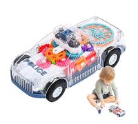 Transparente Car, Sensory Car, Electric Motor Fuels Gear Motion, Radiant Lights Spark Wonder, Music Boosts Play, Secure Build Approved Safety, Stem Toy for Birthday