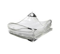 Transparente con Ojales, Multiusos Toldo Cubre Piscina, Plegable Lona de Plástico PVC, Lona Protectora Transparente, para Jardín, Balcón, Patio, Vegetal, Invernaderos, Terrazas