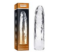 Transparente CondóN Para Hombre Transparente Transparente Realista Ampliable Pene AnticoncepcióN SimulacióN Juguete Sexual Reutilizable Pareja Productos Sexuales (B)