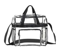 transparente - cruzada multiusos | Eficiente transparente gimnasio Ba-G | de compras ligera para almuerzo, estadio, conciertos, juegos deportivos y ocasiones de ocio, Black, Refer to