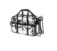 transparente de Toiletry impermeable, transparente con mango, de cosméticos de viaje, fácil acceso, diseño de estadio aprobado, perfecto para eventos de playa para llevar loción de