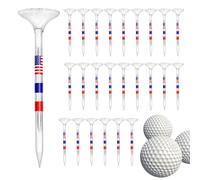 Transparente Golf Tees - Sports Fan Practice Tee, Durable Driving Ball Stand | Clear Golf Support Equipment Set, Flexible Club Swing Target Aid, Perfecto para Golf Course and Park Use