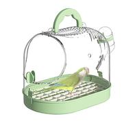 Transparente Hand Held Cage, Hiking Bird Carrier, 9,06 x 6,1 x 6,89 in, Carriers Bottom Tray, Compact and Design, Clear Birds Travel Cage for Home, and Hiking Use (Multi)