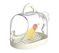Transparente Hand Held Cage, Hiking Bird Carrier, 9,06 x 6,1 x 6,89 in, Carriers Bottom Tray, Compact and Design, Clear Birds Travel Cage for Home, and Hiking Use (Multi)