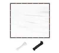 Transparente - imperméable en PE | d'exté≫ transparente Avec Bord renforcé, attaches de corde et de câble, résistante aux intempéries, idéale Pour Terrazse, Jardin