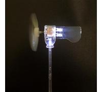Transparente para mini generador de turbina eólica con luz LED para proyectos de feria de ciencia y demostraciones educativas en el aula sobre principios de energía renovable, modelo de herramienta de
