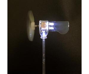 Transparente para mini generador de turbina eólica con luz LED para proyectos de feria de ciencia y demostraciones educativas en el aula sobre principios de energía renovable, modelo de herramienta de