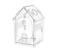 Transparente para Reptiles, Tanque de alimentación acrílico, contenedor de hábitat Transparente con Ranuras de ventilación, cámara de alimentación para Mascotas, diseño Minimalista para Cuidador