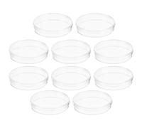 Transparente Placa de Cultivo Celular 9x9x2cm 10 piezas con Tapa | Plástico Ligero, Fondo Plano, Superficie Lisa, para Muestras Celulares, Placas de Agar, Formación E Investigación Científica