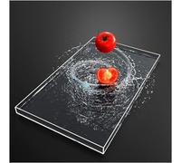 Transparente Portable Posando Shooting Props Para Flotante Fotografía, Acrílico Tanque De Agua Fregadero Poco Profundo Para Cosméticos, Alimentos Publicidad, Bajo El Agua Decorativo Prop(100X100X10CM)