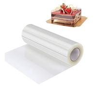 Transparente Rollo de Pasteleria, 15cm Tiras de Acetato Cinta de Envoltura de Borde Circundante para Decoración de Repostería y Mousse, Hojas de Acetato 1 Rollo