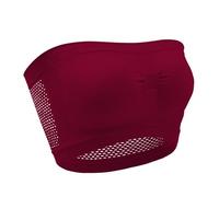 Transparente sin costuras para mujer y deportes de sujetador Big Chest Small Running Shockproof Gathering No Ring Sports Bra Grande Fitness Yoga Chaleco Body sin tirantes, rojo, XL