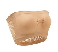 Transparente sin costuras para mujer y deportes de sujetador Big Chest Small Running Shockproof Gathering No Ring Sports Bra Grande Fitness Yoga Chaleco Body sin tirantes, caqui, XXX-Large