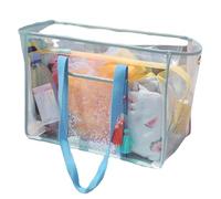 Transparente Strandtasche - Große Schultertasche mit Reißverschluss, stylische, transparente Handtasche | Modische Tragetasche für Damen, ideal für Schwimmen, Fitnessstudio, Reisen, Shopping