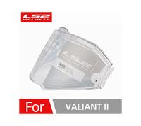 (Transparente) Visera para casco LS2 Valiant II con lente arcoíris roja cromada adecuada para LS2
