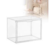 Transparente Vitrina para Cascos Protección UV Vitrina expositora Caja de almacenaje Transparente Vitrina para Gorras de béisbol Soporte Organizador de Cascos(45X33X33CM)