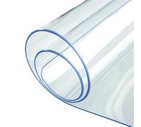 TransparentTable Protector impermeable y duradero, 80 x 260 cm, plástico transparente, para comedor, cocina y protección de muebles