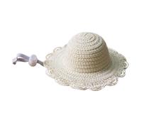 Transpirable Dog Straw Hat, Puppy Headpiece Accessory, 5,51 pulgadas Summer with Lightweight Design, Authentic Pet Device, Animal Accessory with Comfortable Fit, Straw Hat for Beach and Park