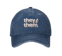 Transpirable Gorra Deportiva Pronombres: They (Ellos/Ellas) Sombrero De Béisbol Adjustable Trucker Gorra para Verano Deportes Motociclet