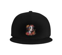 Transpirable Trucker Gorra Flor de Perro Muerto de México Sombrero Ocio Adjustable Gorra de béisbol para Hombre Mujer Golf
