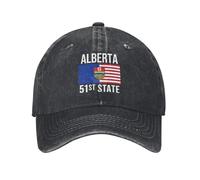 Transpirable Trucker Gorra,Sombrero De Béisbol Bandera del 51.º Estado De América De Alberta Adjustable Gorra De Golf para Tenis Deporte Deportes Hombre