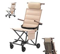 Transport Chair for Seniors Heavy Duty 100kg Capacity Foldable Wheelchair - 71x52x20cm Portable Medical Mobility Transfer Chair for Elderly Patients | Oxford Cloth Thickened Stainless Steel Frame Ligh