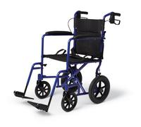 Transport Chair, Lightweight, Capacity 300lbs., Blue, Sold as 1 Each