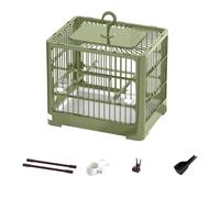 Transport Vogelkaefig aus ABS, leichter Kaefig mit Stange, Griff und abnehmbarer Schale - Haustier Artikel, Einsatz fuer kleine Voegel, Kurze Wege Uebergangsplaetze, praktisch im Alltag (4)