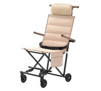 Transport Wheelchair, Lying And Sitting Wheeled Seat, High Load-bearing Capacity Foldable Lightweight Wheelchair For Elderly, Senior, Adult, Outdoor