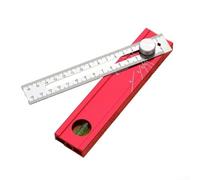 Transportador ajustable multiángulo profesional con función de bloqueo y nivel para un posicionamiento preciso en varios materiales (B)