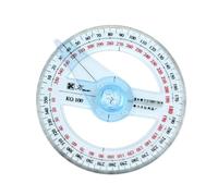 Transportador circular azul de 360 grados, transportador de plástico de 360 grados para escuela, aula, oficina, dibujo, regla de medición de ángulo, transportador, inclinómetro digital, regla de