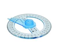 Transportador circular de medición de ángulo de 360 grados, transportador de plástico de 360 grados para escuela, aula, oficina, dibujo, círculo de medición, transportador circular, herramienta de
