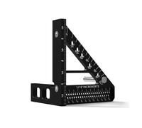 Transportador cuadrado de carpintería para regla triangular de inglete de aluminio de 45/90 grados con marcas anodizadas CNC, diseño compacto de 3.85 pulgadas para carpinteros y carpinteros